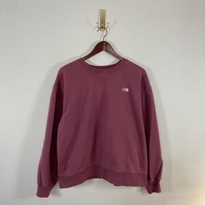 The North Face Crewneck Sweatshirt Faded Pink Front Logo Women's Small Gorpcore